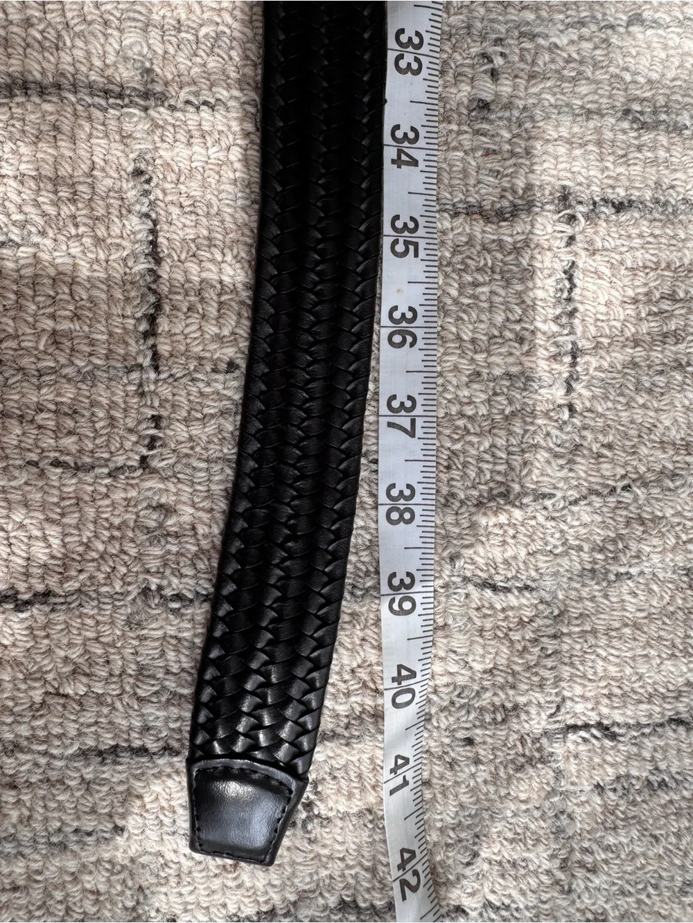 Samuel Hubbard Men’s Braided Leather Belt Black 40